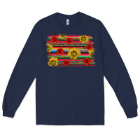 Navy Mexico Brushstroke Long Sleeve Tee - texasbilliewilder