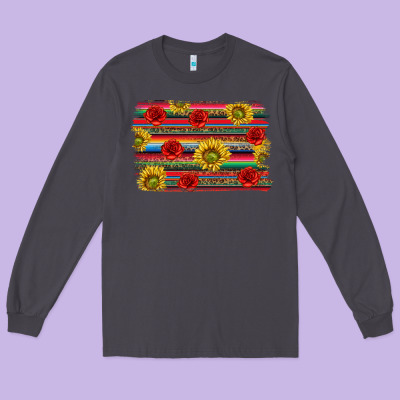 Mexico Brushstroke Long Sleeve Tee Designed By Texasbilliewilder
