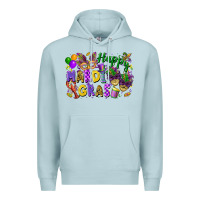 Blue Mist Happy Mardi Gras Premium Hoodie - FaDigitalArtStudio
