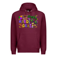 Burgundy Happy Mardi Gras Premium Hoodie - FaDigitalArtStudio