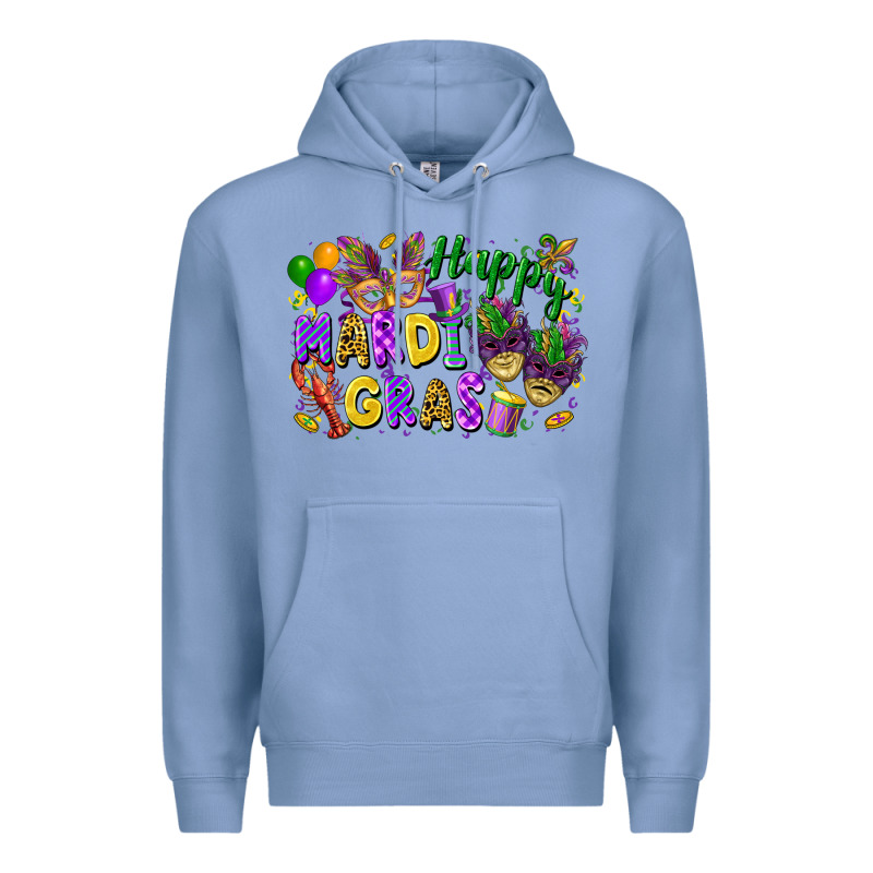 Happy Mardi Gras Premium Hoodie by FaDigitalArtStudio | Teevron