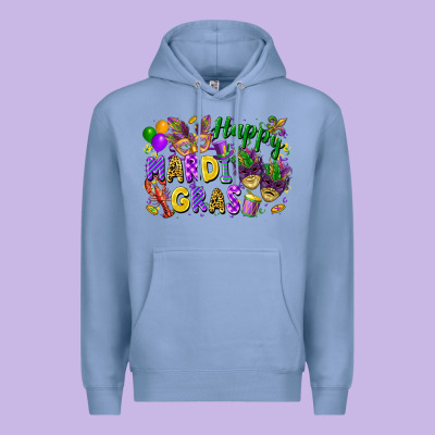 Happy Mardi Gras Premium Hoodie Designed By Fadigitalartstudio
