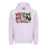 Lilac Happy Mardi Gras Premium Hoodie - FaDigitalArtStudio