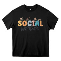 Black social worker Heavy Core Tee - MaliasSmallBusiness