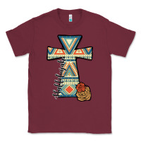 Burgundy halleluljah aztec cross Classic Tee - JahusDesignShop