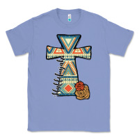 Colony Blue halleluljah aztec cross Classic Tee - JahusDesignShop