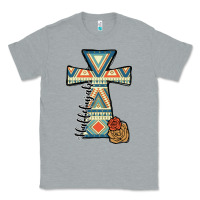 Heather Grey halleluljah aztec cross Classic Tee - JahusDesignShop