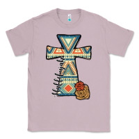 Lilac halleluljah aztec cross Classic Tee - JahusDesignShop