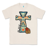 Natural halleluljah aztec cross Classic Tee - JahusDesignShop
