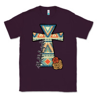 Plum halleluljah aztec cross Classic Tee - JahusDesignShop