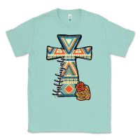 Seafoam halleluljah aztec cross Classic Tee - JahusDesignShop