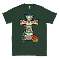 Sports Green halleluljah aztec cross Classic Tee - JahusDesignShop