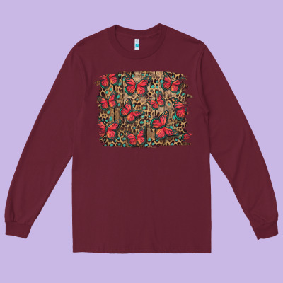 Easter Butterflies Background Long Sleeve Tee Designed By Ranaportraitstore
