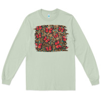 Matcha Easter Butterflies Background Long Sleeve Tee - RanaPortraitStore