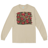 Mushroom Easter Butterflies Background Long Sleeve Tee - RanaPortraitStore