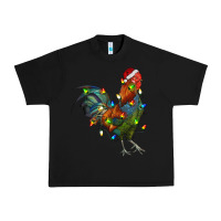 Black Christmas Lights Rooster Urban Heavy Tee - RanaPortraitStore