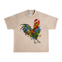 French Oak Christmas Lights Rooster Urban Heavy Tee - RanaPortraitStore