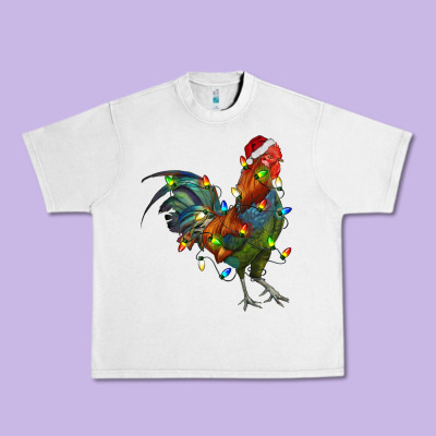 Christmas Lights Rooster Urban Heavy Tee Designed By Ranaportraitstore
