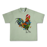 Oil Green Christmas Lights Rooster Urban Heavy Tee - RanaPortraitStore