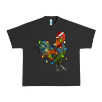 Pigment Black Christmas Lights Rooster Urban Heavy Tee - RanaPortraitStore