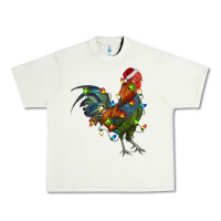 Pistachio Christmas Lights Rooster Urban Heavy Tee - RanaPortraitStore