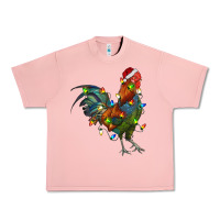 Salmon Christmas Lights Rooster Urban Heavy Tee - RanaPortraitStore