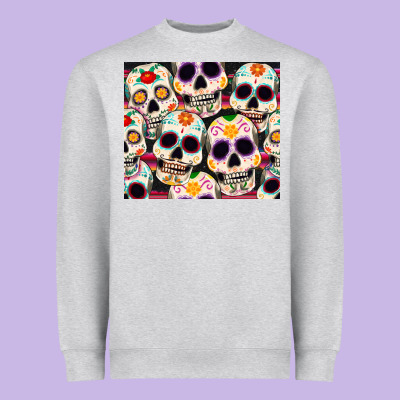 Cinco De Mayo Skull Heavyweight Sweatshirt Designed By Cowgirlartshop