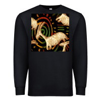 Black african ethnic animal seamless pattern Premium Sweatshirt - BundleAndBundleShop