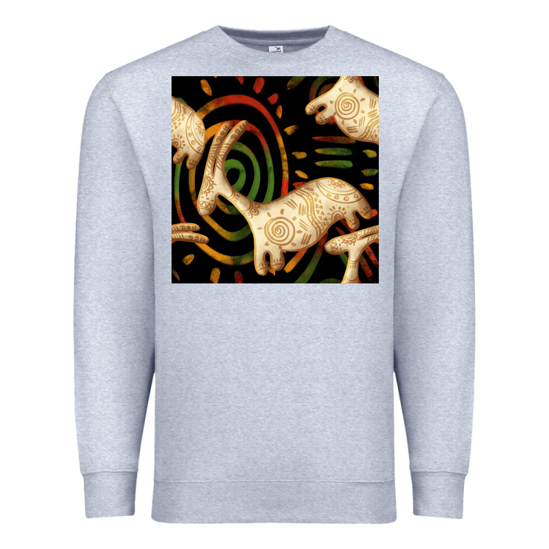 African Ethnic Animal Seamless Pattern Premium Sweatshirt by BundleAndBundleShop | Teevron