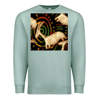 Seafoam african ethnic animal seamless pattern Premium Sweatshirt - BundleAndBundleShop