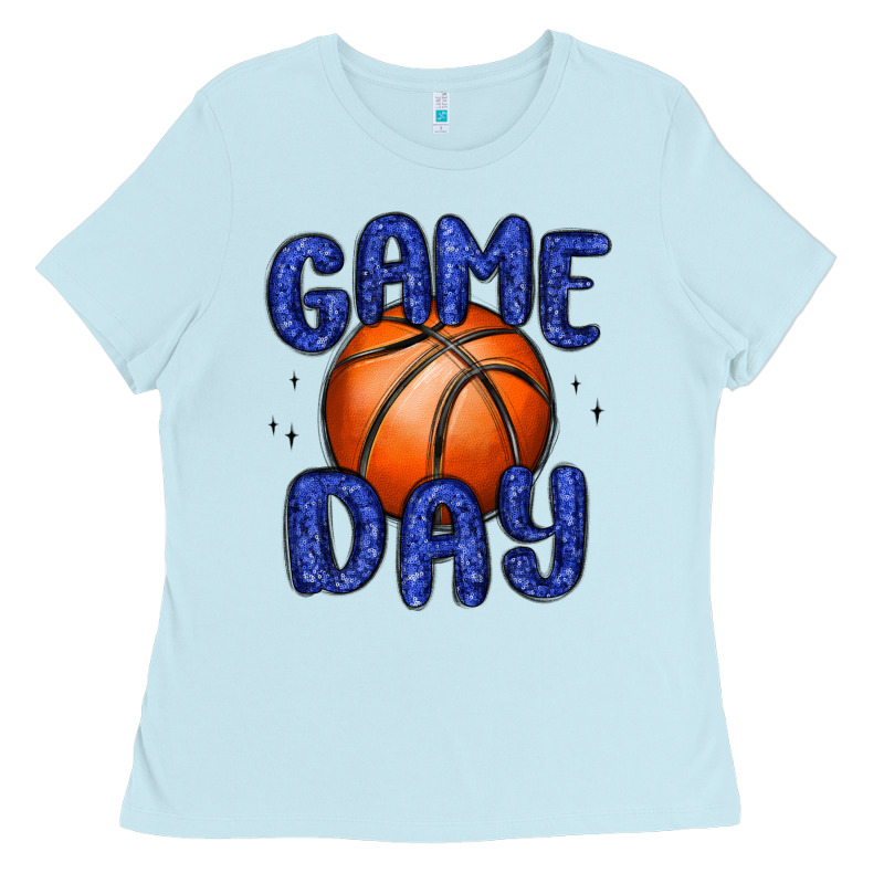 Game Day Basketball Ladies Tee by MaliasSmallBusiness | Teevron