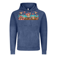 Vintage Denim floral chihuahua dogs Vintage Hoodie - Jasminsmagicworld