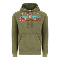 Vintage Olive floral chihuahua dogs Vintage Hoodie - Jasminsmagicworld