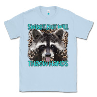 Dusty Blue sweet but will throw hands Classic Tee - Artiststas