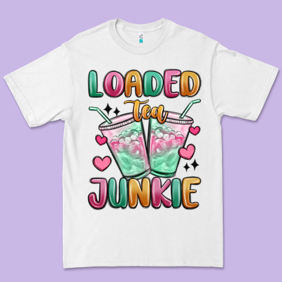 Loaded Tea Junkie Premium Tee Designed By Maliassmallbusiness