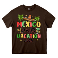Chocolate Brown mexico family vacation 2024 Heavy Core Tee - MaliasSmallBusiness