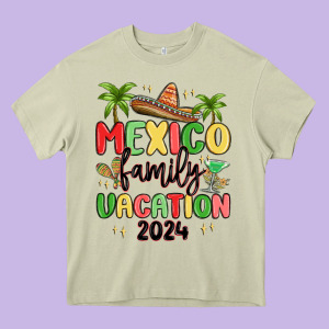 Mexico Family Vacation 2024 Heavy Core Tee Designed By Maliassmallbusiness