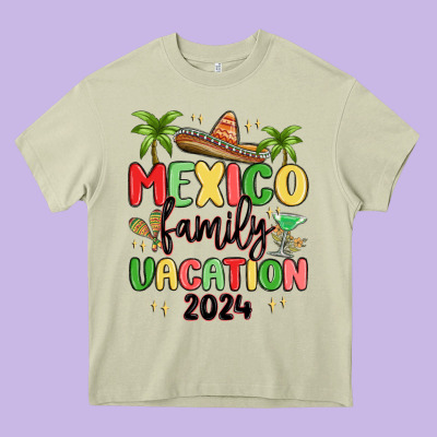 Mexico Family Vacation 2024 Heavy Core Tee Designed By Maliassmallbusiness