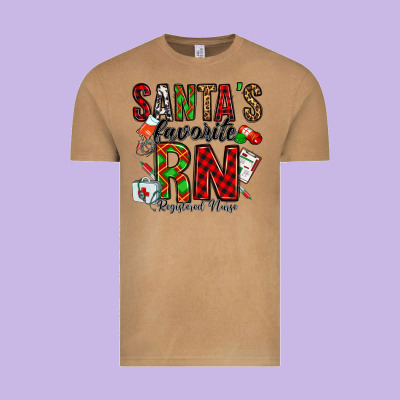 Santa's Favorite Rn Vintage Tee Designed By Jasminsmagicworld