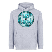 Heather Grey let it snow Heavyweight Hoodie - FaDigitalArtStudio