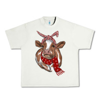 Christmas Heifer With Scarf Urban Heavy Tee | Teevron