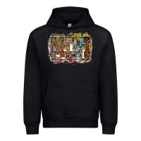 Black mini western Urban Hoodie - RacoonDesign