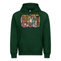 Foreset Green mini western Urban Hoodie - RacoonDesign