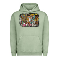 Pigment Oil Green mini western Urban Hoodie - RacoonDesign