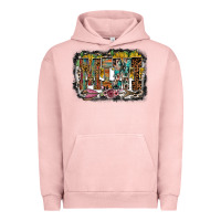 Pigment Salmon mini western Urban Hoodie - RacoonDesign