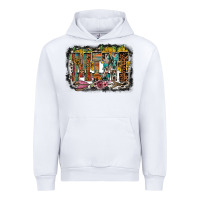 White mini western Urban Hoodie - RacoonDesign