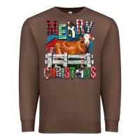 Chestnut merry christmas simmental cow Premium Sweatshirt - FaDigitalArtStudio