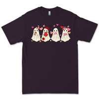 Plum valentines day ghost Premium Tee - MaliasSmallBusiness