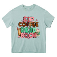 Arona sip coffee read book Heavy Core Tee - MaliasSmallBusiness