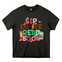 Asphalt sip coffee read book Heavy Core Tee - MaliasSmallBusiness
